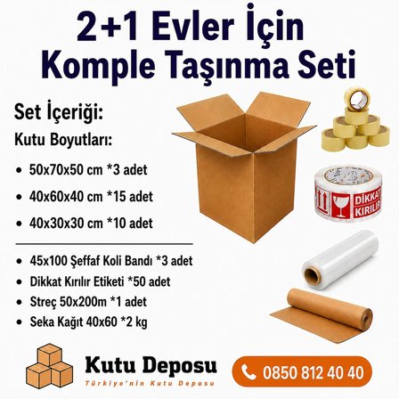 Midi Taşınma Koli Seti 2+1 Evler için