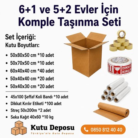 Maxi XXL PLUS Taşınma Koli Seti 6+1 ve 5+2 Evler için