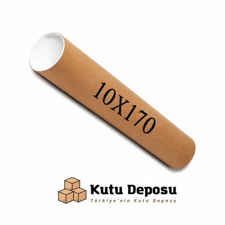 10x170 cm kapaklı silindir postüp rulo gönderi kutusu