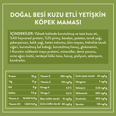 15 kg yetişkin köpek maması + 2,5 kg yetişkin köpek maması