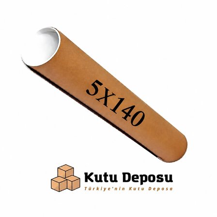 5x140 cm kapaklı silindir postüp rulo gönderi kutusu