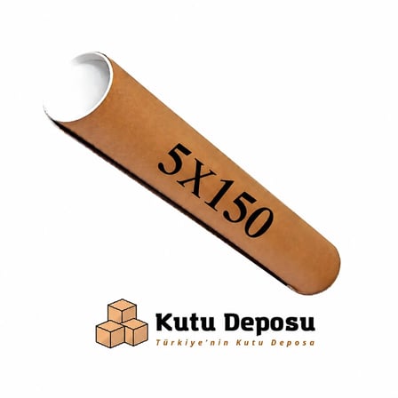 5x150 cm kapaklı silindir postüp rulo gönderi kutusu