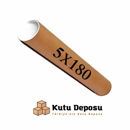 5x180 cm kapaklı silindir postüp rulo gönderi kutusu