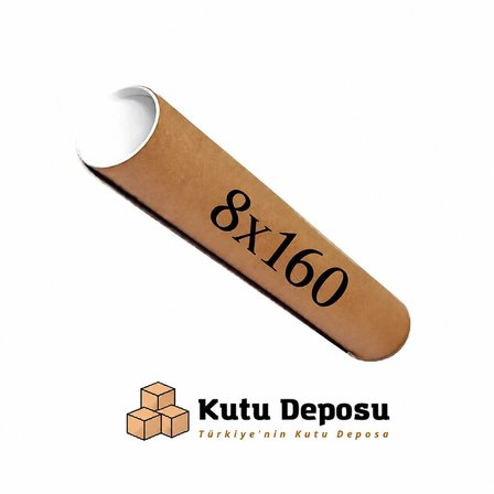 8x160 cm kapaklı silindir postüp rulo gönderi kutusu