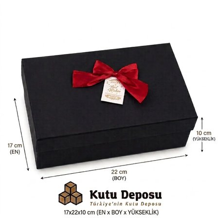 17X22X10 Cm Hediye Kutusu-Siyah