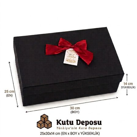 25X30X14 Cm Hediye Kutusu-Siyah