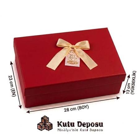 23X28X13 Cm Hediye Kutusu-Kırmızı