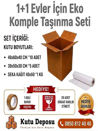 1+1 Evler için EKO Komple Taşınma Seti   