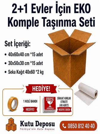 2+1 Evler için EKO Komple Taşınma Seti