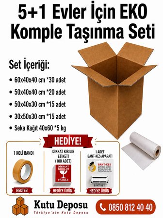 5+1 Evler için EKO Komple Taşınma Seti