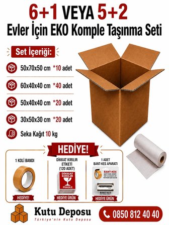6+1 ve 5+2 Evler için EKO Komple Taşınma Seti