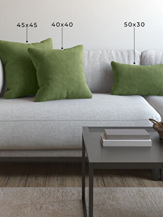 Demor Home Soft Series Tatlı Yeşil Kırlent, Yastık Kılıfı