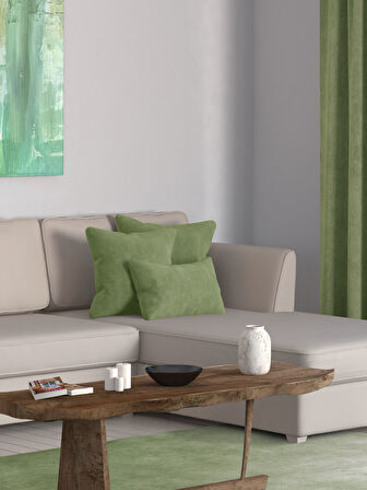 Perle Home Daily Series Zeytin Yaprağı Rengi Kırlent Yastık Kılıfı