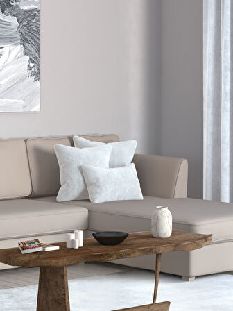 Perle Home Daily Series Beyaz Renk Kırlent Yastık Kılıfı