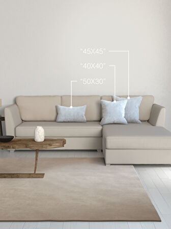 Perle Home Daily Series Beyaz Renk Kırlent Yastık Kılıfı