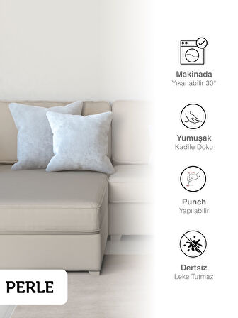 Perle Home Daily Series Beyaz Renk Kırlent Yastık Kılıfı