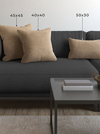 Demor Home Soft Series Kum Beji Kırlent, Yastık Kılıfı