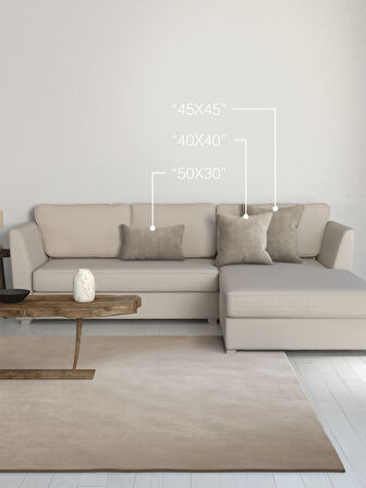 Perle Home Daily Series Taş Rengi Kırlent Yastık Kılıfı