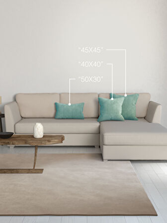Perle Home Daily Series Sis Mavisi Rengi Kırlent Yastık Kılıfı
