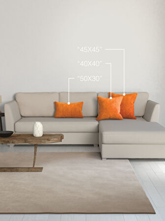 Perle Home Daily Series Mandalina Rengi Kırlent Yastık Kılıfı