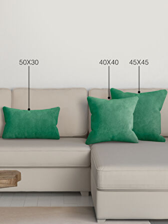 Perle Home Daily Series Zümrüt Yeşili Rengi Kırlent Yastık Kılıfı