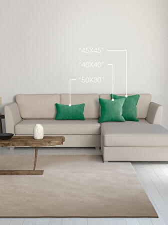 Perle Home Daily Series Zümrüt Yeşili Rengi Kırlent Yastık Kılıfı