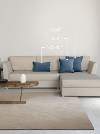 Perle Home Daily Series Derin Mavi Rengi Kırlent Yastık Kılıfı