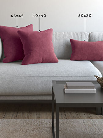 Demor Home Soft Series Lavanta Pembesi Kırlent, Yastık Kılıfı