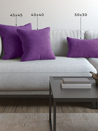 Demor Home Soft Series Ametist Rengi Kırlent, Yastık Kılıfı