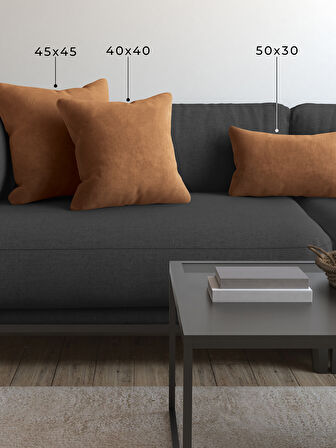 Demor Home Soft Series Kaju Rengi Kırlent, Yastık Kılıfı
