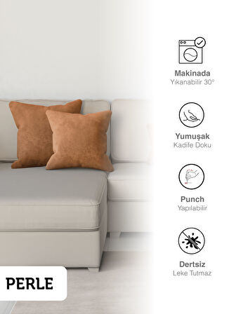 Perle Home Daily Series Antik Renk Kırlent Yastık Kılıfı