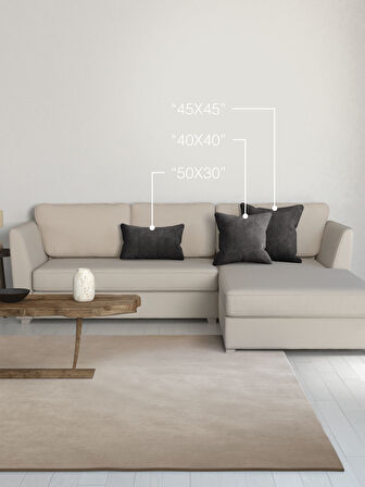 Perle Home Daily Series Gri Renk Kırlent Yastık Kılıfı