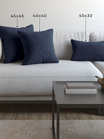 Demor Home Soft Series Lacivert Kırlent, Yastık Kılıfı
