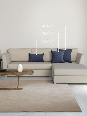 Perle Home Daily Series Uzay Mavisi Rengi Kırlent Yastık Kılıfı