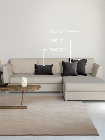 Perle Home Daily Series Siyah Renk Kırlent Yastık Kılıfı