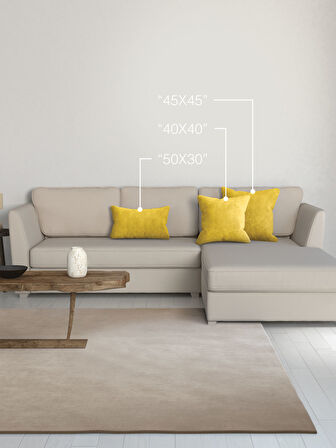 Perle Home Daily Series Güneş Sarısı Rengi Kırlent Yastık Kılıfı