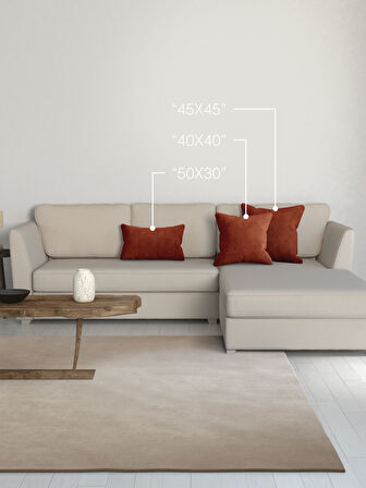 Perle Home Daily Series Tarçın Rengi Kırlent Yastık Kılıfı