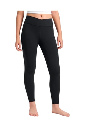Kız çocuk Cepli Kruvaze Kemer Yüksek Bel, Günlük, Koşu, Yürüyüş, Yoga, Spor, Egzersiz, Fitness Tayt — Siyah