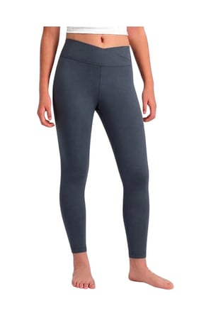 Kız çocuk Cepli Kruvaze Kemer Yüksek Bel, Günlük, Koşu, Yürüyüş, Yoga, Spor, Egzersiz, Fitness Tayt — Füme