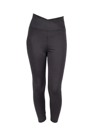 Kız çocuk Cepli Kruvaze Kemer Yüksek Bel, Günlük, Koşu, Yürüyüş, Yoga, Spor, Egzersiz, Fitness Tayt — Füme
