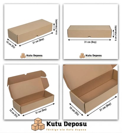 10x31x6 cm E-Ticaret ve Kargo Kutusu (100 ADET)