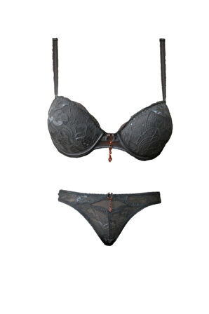 5040 Silikonlu Taşlı Sütyen Takım