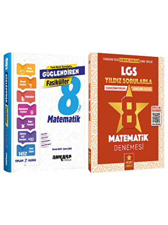 Ankara 2025 LGS Matematik Güçlendiren Fasikül ve Yıldız LGS Matematik 8 li Deneme 2 Kitap Set