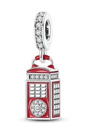 Kırmızı Londra Telefon Kulübesi Sallantılı Charm