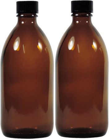 Viva Haushaltswaren Ev Eşyaları Apothekerflasche, Tıp-/Inkulsive Bir Beschriftungsetikett Amber Cam,