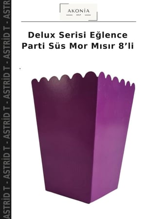 Delux Serisi Eğlence Parti Süs Mor Mısır 8’li