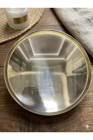 SOM PİRİNÇ yuvarlak gold sunum tepsi 20 cm ( 180 gr )