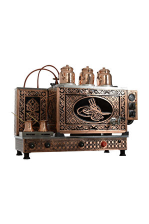 Tuğra 3 Demlikli Bakır Çay Kazanı