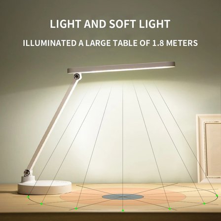 40 Led Çalışma Okuma Işığı Kademeli Masa Lambası Ayarlanabilir Renk Tonu Ve Parlaklık
