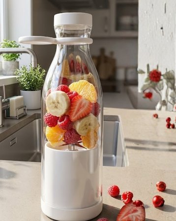 Kablosuz Taşınabilir Blender 380 Ml Smoothie Milkshake Meyve Karıştırıcı - Lisinya